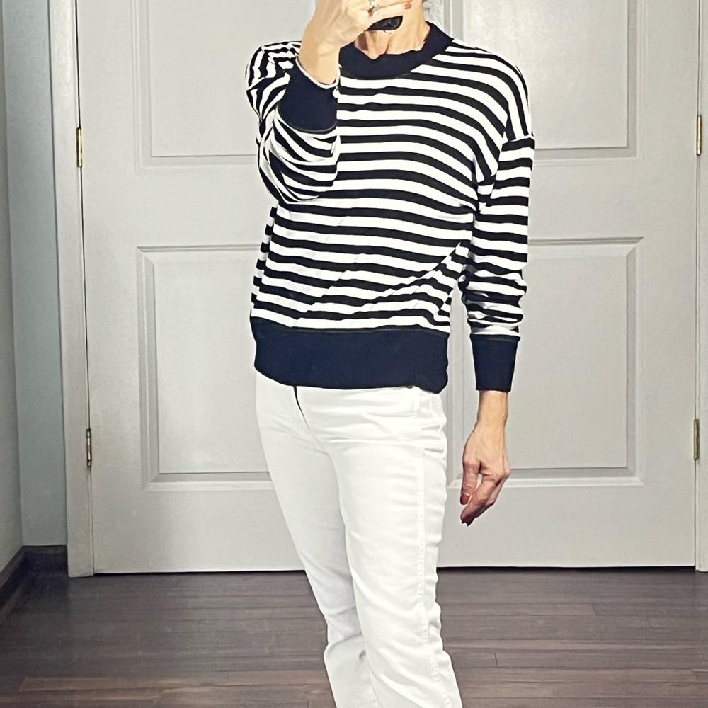 J Crew super cozy striped sweater size S